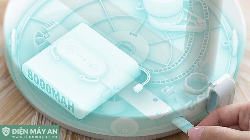 Quạt tích điện gấp gọn 3Life/Guzi 008